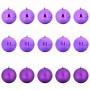 Juego de Esferas de Navidad 15 pcs Lila Plástico en Decoración Festiva y Estacional | Comprar online en Foru.es