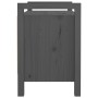 Banco de recibidor madera maciza de pino gris 80x40x60 cm de vidaXL, Bancos para recibidores y almacenamiento - Ref: Foro24-8...
