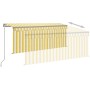 Toldo retráctil manual con persiana amarillo y blanco 3,5x2,5 m en Toldos | Comprar online en Foru.es