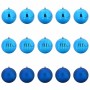 Juego de Esferas de Navidad 15 pcs Azul Plástico en Decoración Festiva y Estacional | Comprar online en Foru.es