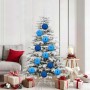 Juego de Esferas de Navidad 9 pcs Azul Plástico en Decoración Festiva y Estacional | Comprar online en Foru.es
