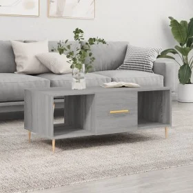 Sonoma gray plywood coffee table 102x50x40 cm by vidaXL, Coffee table - Ref: Foro24-829290, Price: 48,21 €, Discount: %