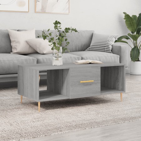Mesa de centro madera contrachapada gris Sonoma 102x50x40 cm de vidaXL, Mesas de centro - Ref: Foro24-829290, Precio: 48,62 €...