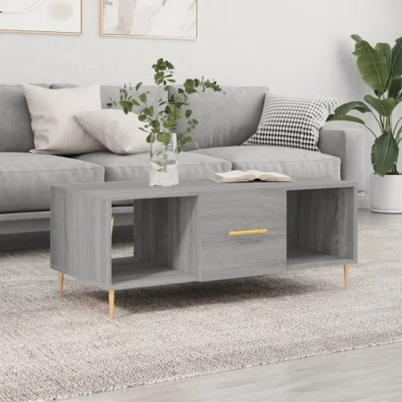 Sonoma gray plywood coffee table 102x50x40 cm by vidaXL, Coffee table - Ref: Foro24-829290, Price: 48,21 €, Discount: %