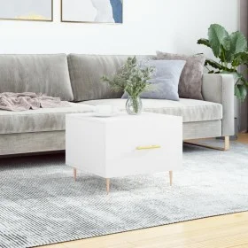 Mesa de centro madera de ingeniería blanca 50x50x40 cm de vidaXL, Mesas de centro - Ref: Foro24-829364, Precio: 38,66 €, Desc...