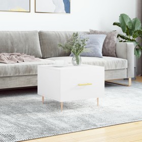 Mesa de centro madera de ingeniería blanca 50x50x40 cm de vidaXL, Mesas de centro - Ref: Foro24-829364, Precio: 39,00 €, Desc...