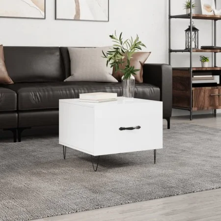 Couchtisch aus Holzwerkstoff glänzend weiß 50x50x40 cm von vidaXL, Couchtisch - Ref: Foro24-829384, Preis: 42,41 €, Rabatt: %