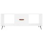 Mesa de centro madera contrachapada blanco brillo 102x50x40 cm de vidaXL, Mesas de centro - Ref: Foro24-829270, Precio: 47,84...