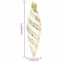 Esfera Espiral de Navidad 40 pcs Dorado Plástico en Decoración Festiva y Estacional | Comprar online en Foru.es