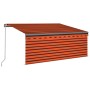 Toldo retráctil manual persiana y LED naranja/marrón 3,5x2,5 m en Toldos | Comprar online en Foru.es