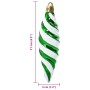 Esfera Espiral de Navidad 40 pcs Verde Plástico en Decoración Festiva y Estacional | Comprar online en Foru.es
