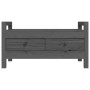 Banco de recibidor madera maciza de pino gris 80x40x43 cm de vidaXL, Bancos para recibidores y almacenamiento - Ref: Foro24-8...