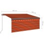 Toldo retráctil manual persiana y LED naranja/marrón 3,5x2,5 m en Toldos | Comprar online en Foru.es