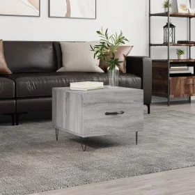 Mesa de centro madera contrachapada gris Sonoma 50x50x40 cm de vidaXL, Mesas de centro - Ref: Foro24-829392, Precio: 38,21 €,...