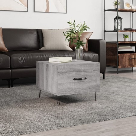 Mesa de centro madera contrachapada gris Sonoma 50x50x40 cm de vidaXL, Mesas de centro - Ref: Foro24-829392, Precio: 38,53 €,...