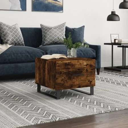 Mesa de centro madera contrachapada roble ahumado 50x50x40 cm de vidaXL, Mesas de centro - Ref: Foro24-829454, Precio: 44,70 ...