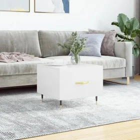 Mesa de centro madera de ingeniería brillo blanco 50x50x40 cm de vidaXL, Mesas de centro - Ref: Foro24-829352, Precio: 39,64 ...