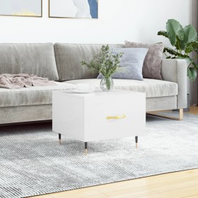 Mesa de centro madera de ingeniería brillo blanco 50x50x40 cm de vidaXL, Mesas de centro - Ref: Foro24-829352, Precio: 39,64 ...