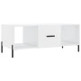 Mesa de centro madera contrachapada blanco brillo 102x50x40 cm de vidaXL, Mesas de centro - Ref: Foro24-829310, Precio: 53,31...