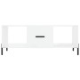 Mesa de centro madera contrachapada blanco brillo 102x50x40 cm de vidaXL, Mesas de centro - Ref: Foro24-829310, Precio: 53,31...