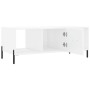 Mesa de centro madera contrachapada blanco brillo 102x50x40 cm de vidaXL, Mesas de centro - Ref: Foro24-829310, Precio: 53,31...