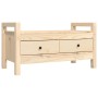 Banco de recibidor madera maciza de pino 80x40x43 cm de vidaXL, Bancos para recibidores y almacenamiento - Ref: Foro24-821784...