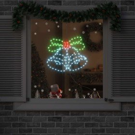 Campana de Navidad con 144 LED Multicolor 56 x 46 cm PVC en Decoración Festiva y Estacional | Comprar online en Foru.es