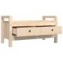 Banco de recibidor madera maciza de pino 80x40x43 cm de vidaXL, Bancos para recibidores y almacenamiento - Ref: Foro24-821784...