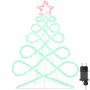 Luz en forma de árbol de Navidad Multicolor 80 x 56 cm PVC en Decoración Festiva y Estacional | Comprar online en Foru.es