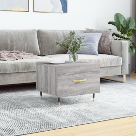 Mesa de centro madera contrachapada gris Sonoma 50x50x40 cm de vidaXL, Mesas de centro - Ref: Foro24-829360, Precio: 40,14 €,...