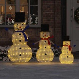 Familia de Muñecos de Nieve Navideños con 270 LED 3 pcs Cálido en Decoración Festiva y Estacional | Comprar online en Foru.es