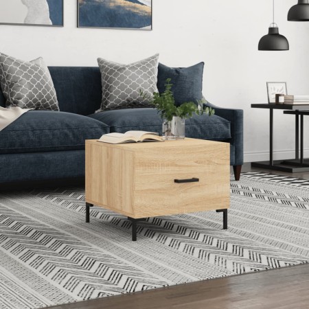 Mesa de centro madera contrachapada roble Sonoma 50x50x40 cm de vidaXL, Mesas de centro - Ref: Foro24-829402, Precio: 42,89 €...