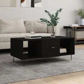 Mesa de centro madera contrachapada negro 102x50x40 cm de vidaXL, Mesas de centro - Ref: Foro24-829293, Precio: 63,36 €, Desc...