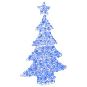 Árbol de Navidad con 100 LED Azul 122 cm Acrílico en Decoración Festiva y Estacional | Comprar online en Foru.es