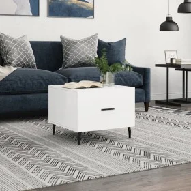 Mesa de centro madera de ingeniería brillo blanco 50x50x40 cm de vidaXL, Mesas de centro - Ref: Foro24-829432, Precio: 42,37 ...