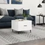 Mesa de centro madera de ingeniería brillo blanco 50x50x40 cm de vidaXL, Mesas de centro - Ref: Foro24-829432, Precio: 42,37 ...