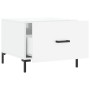 Mesa de centro madera de ingeniería brillo blanco 50x50x40 cm de vidaXL, Mesas de centro - Ref: Foro24-829400, Precio: 42,37 ...