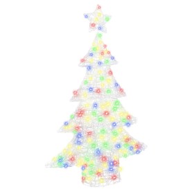 Árbol de Navidad con 100 LED Multicolor 120 cm Acrílico en Decoración Festiva y Estacional | Comprar online en Foru.es