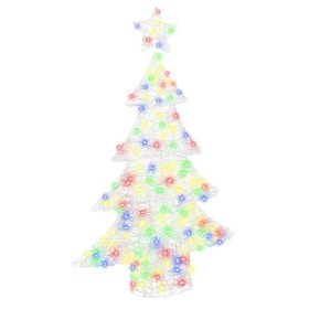 Árbol de Navidad con 100 LED Multicolor 120 cm Acrílico en Decoración Festiva y Estacional | Comprar online en Foru.es