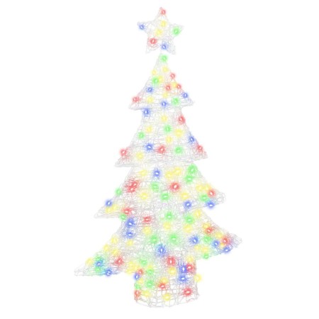 Árbol de Navidad con 100 LED Multicolor 120 cm Acrílico en Decoración Festiva y Estacional | Comprar online en Foru.es