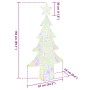 Árbol de Navidad con 240 LED Multicolor 180 cm Acrílico en Decoración Festiva y Estacional | Comprar online en Foru.es