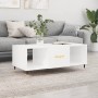 Mesa de centro madera contrachapada blanco brillo 102x50x40 cm de vidaXL, Mesas de centro - Ref: Foro24-829278, Precio: 47,84...