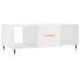 Mesa de centro madera contrachapada blanco brillo 102x50x40 cm de vidaXL, Mesas de centro - Ref: Foro24-829278, Precio: 47,84...