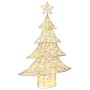 Árbol de Navidad con 120 LED cálido 120,5 cm PET en Decoración Festiva y Estacional | Comprar online en Foru.es