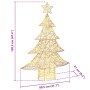 Árbol de Navidad con 120 LED cálido 120,5 cm PET en Decoración Festiva y Estacional | Comprar online en Foru.es