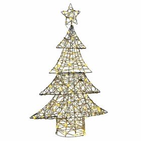 Árbol de Navidad con 120 LED cálido 120 cm Ratán en Decoración Festiva y Estacional | Comprar online en Foru.es