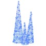 Árbol de Navidad con 90 LED 3 pcs Azul 20 x 20 x 80 cm Acrílico en Decoración Festiva y Estacional | Comprar online en Foru.es