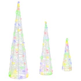 Árbol de Navidad 3 pcs Multicolor 20 x 20 x 80 cm Acrílico en Decoración Festiva y Estacional | Comprar online en Foru.es