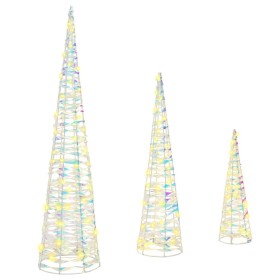 Árbol de Navidad con 90 LED 3 pcs cálido 20 x 20 x 80 cm PET en Decoración Festiva y Estacional | Comprar online en Foru.es