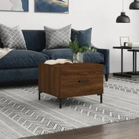 Mesa de centro madera contrachapada roble marrón 50x50x40 cm de vidaXL, Mesas de centro - Ref: Foro24-829410, Precio: 41,21 €...